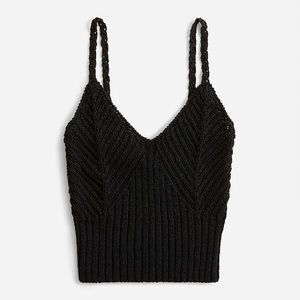 NWT J. Crew Cropped V-Neck Sweater-Tank